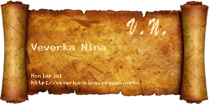 Veverka Nina névjegykártya